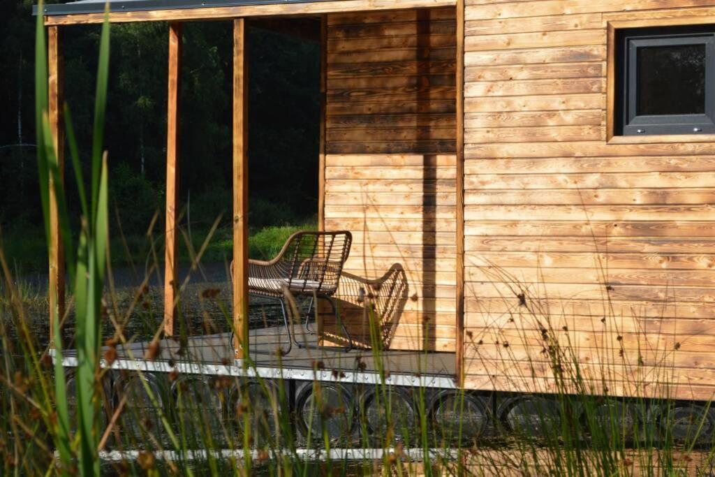 Heather Hut, Off-Grid Cottage On A Pond+2 Ha Darzkowo Ngoại thất bức ảnh